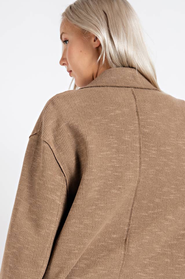 MOCHA Tj1760 Double Breasted Midi Coat for wholesale on Faire3