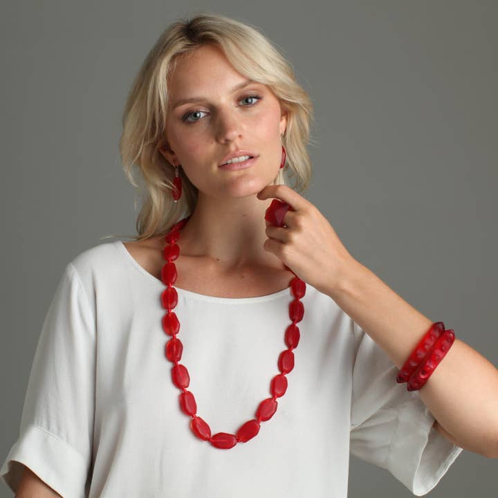 Galactic Long Resin Necklace for wholesale by Polka Luka