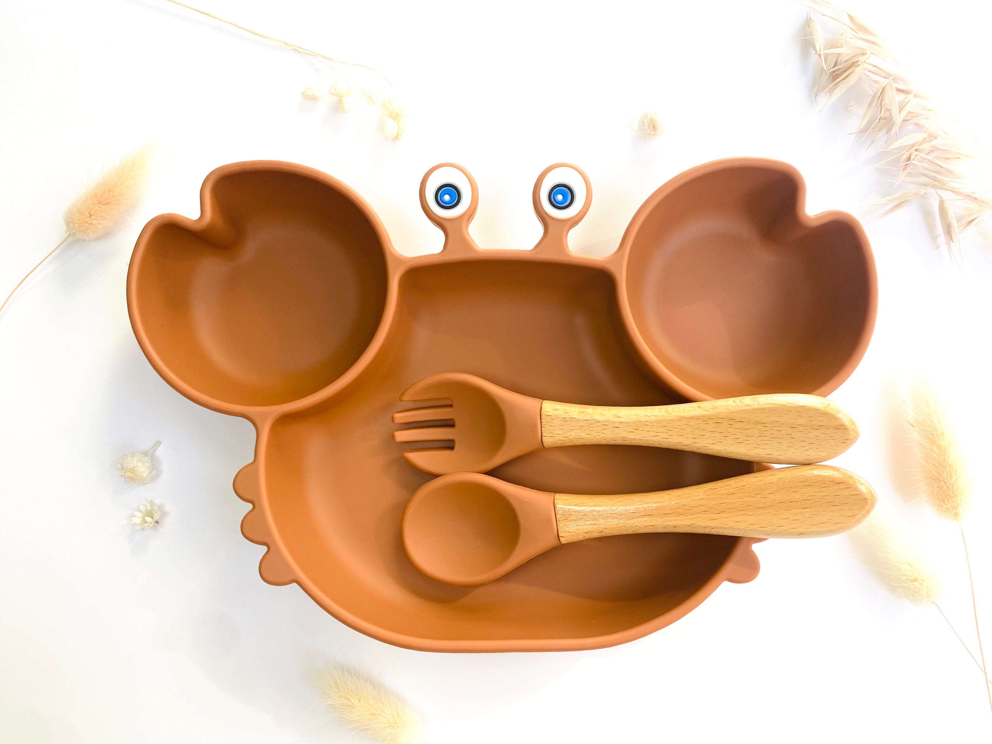 Les Petits Citrons - Wholesale Flatware Set - Kids & Baby - Crab-shaped meal set+cutlery for children3