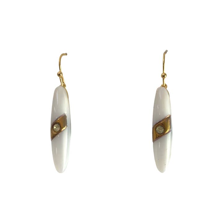 White Glass Earrings for wholesale by Honey Rose & K Jewelry