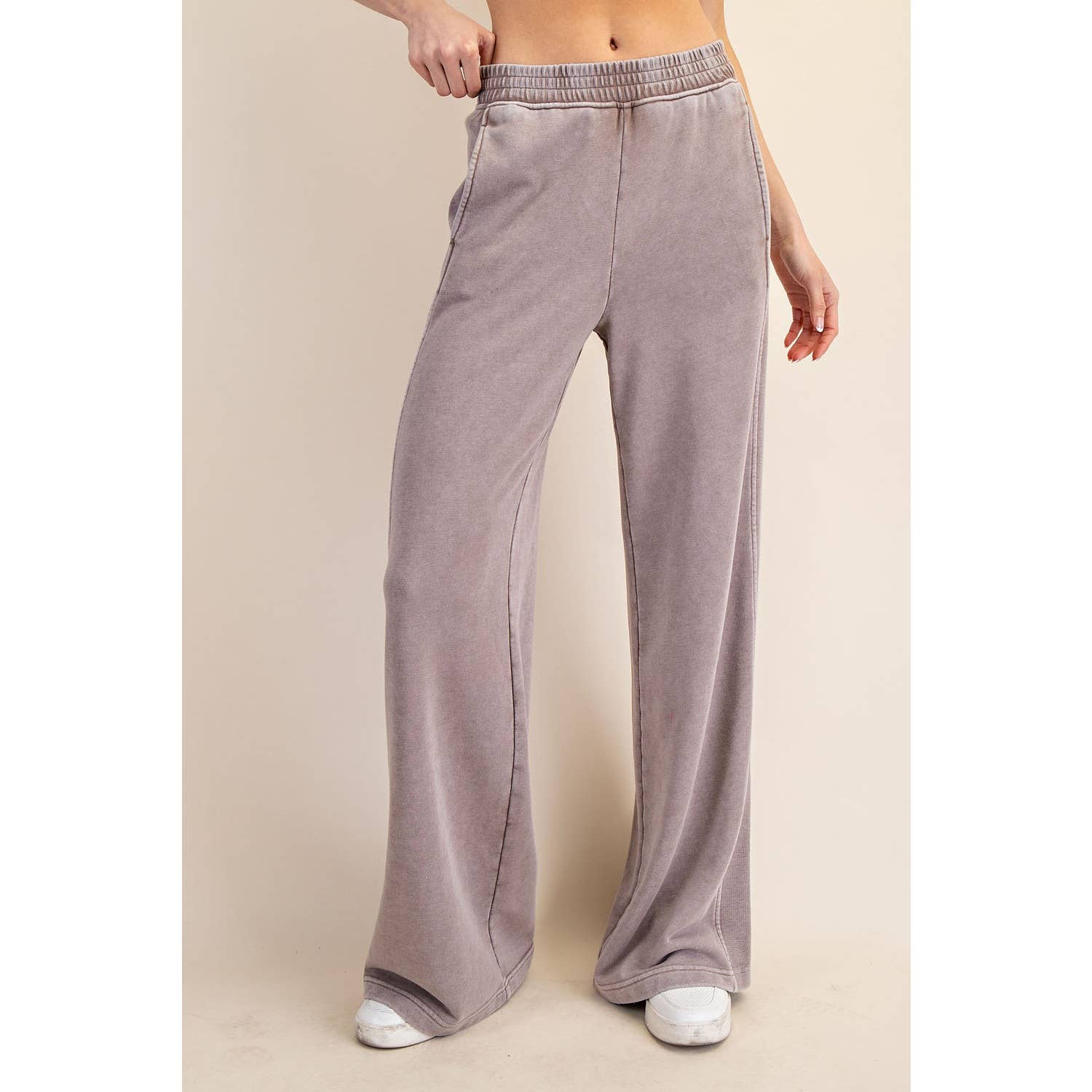 Rae Mode - Vente Pantalon – femme - PANTALON LARGE CÔTÉ CÔTELÉ LAVÉ MINÉRAL16