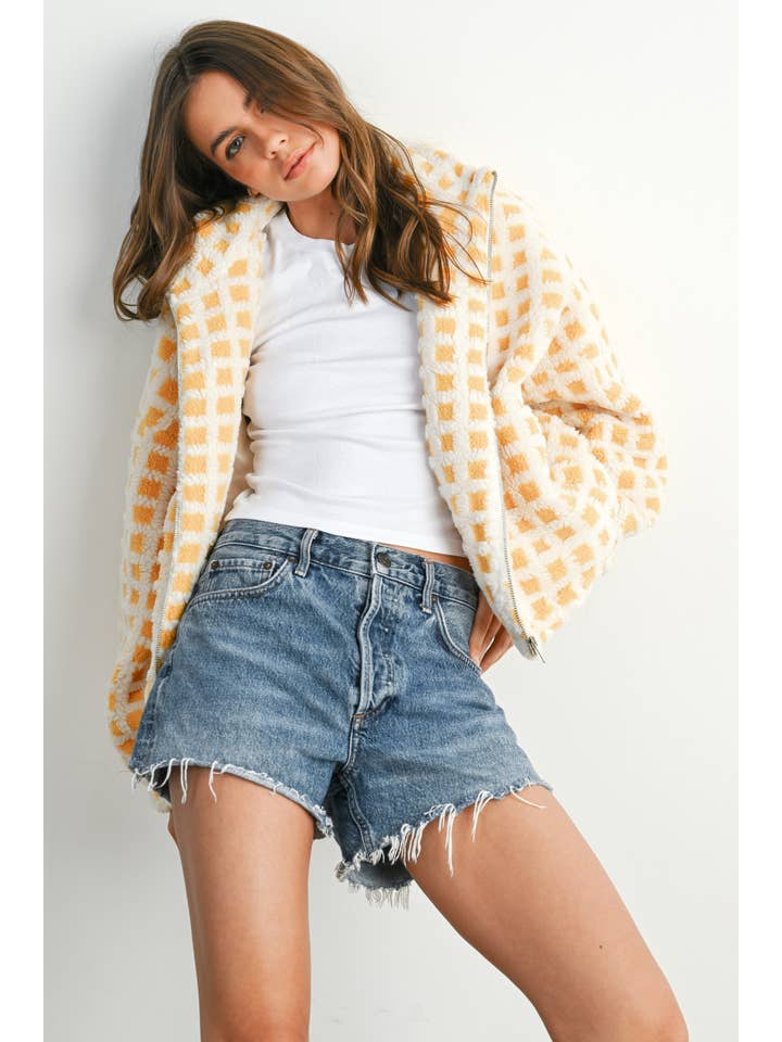 BUTTERMELON - Wholesale Jacket - Women's - Fuzzy Sherpa Jacket - BMJ72542