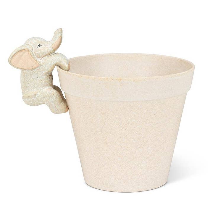 Abbott - Wholesale Decorative Figurine - Climbing Elephant Pot Hanger-3.5"H1