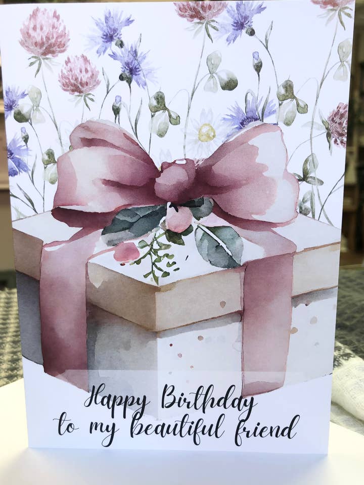 Happy Birthday (Friend) - Card for wholesale by Old Soul Woodworking LLC