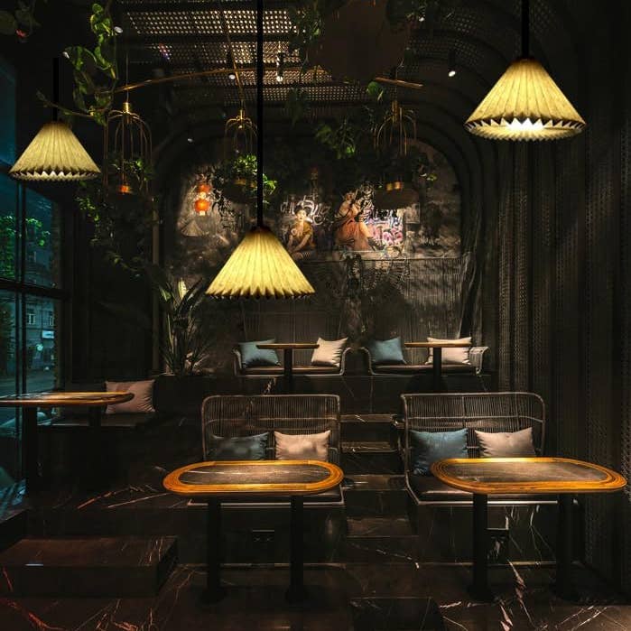 Kamalkali Lampshade 21 Petals (Beige) for wholesale by GoGlocal