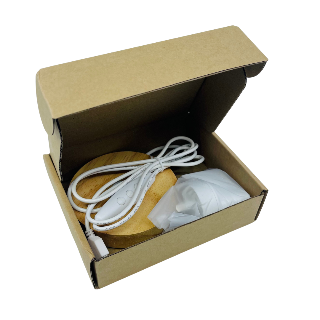 SALTCO AUSTRALIA - Wholesale Accent/Desk Lamp - LED Wooden Display Light Base – White Cord (240V)2