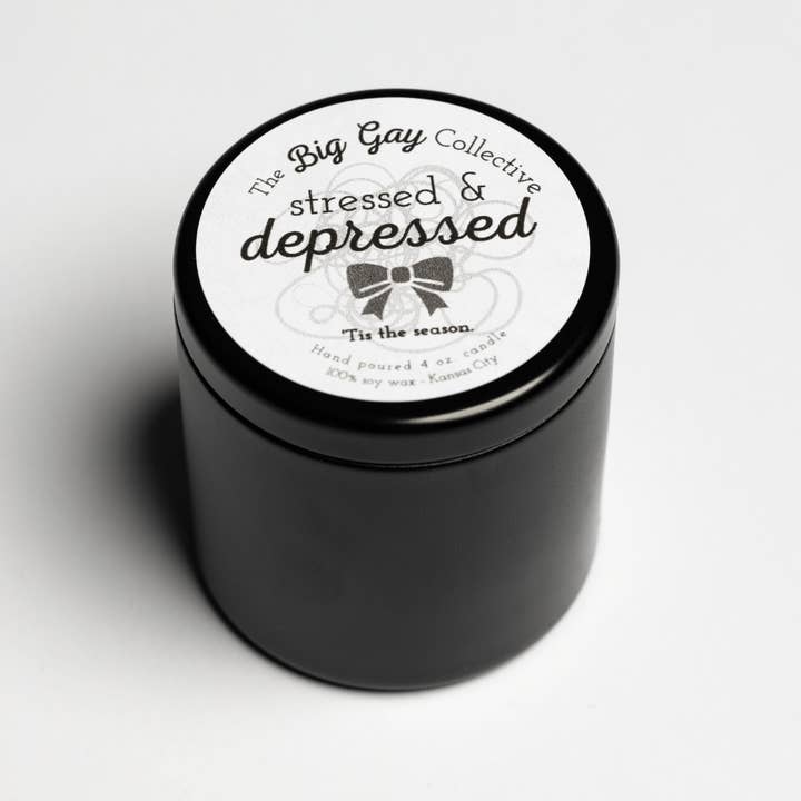 The Big Gay Collective LLC - Wholesale Jar/Filled Candle - Stressed & Depressed2