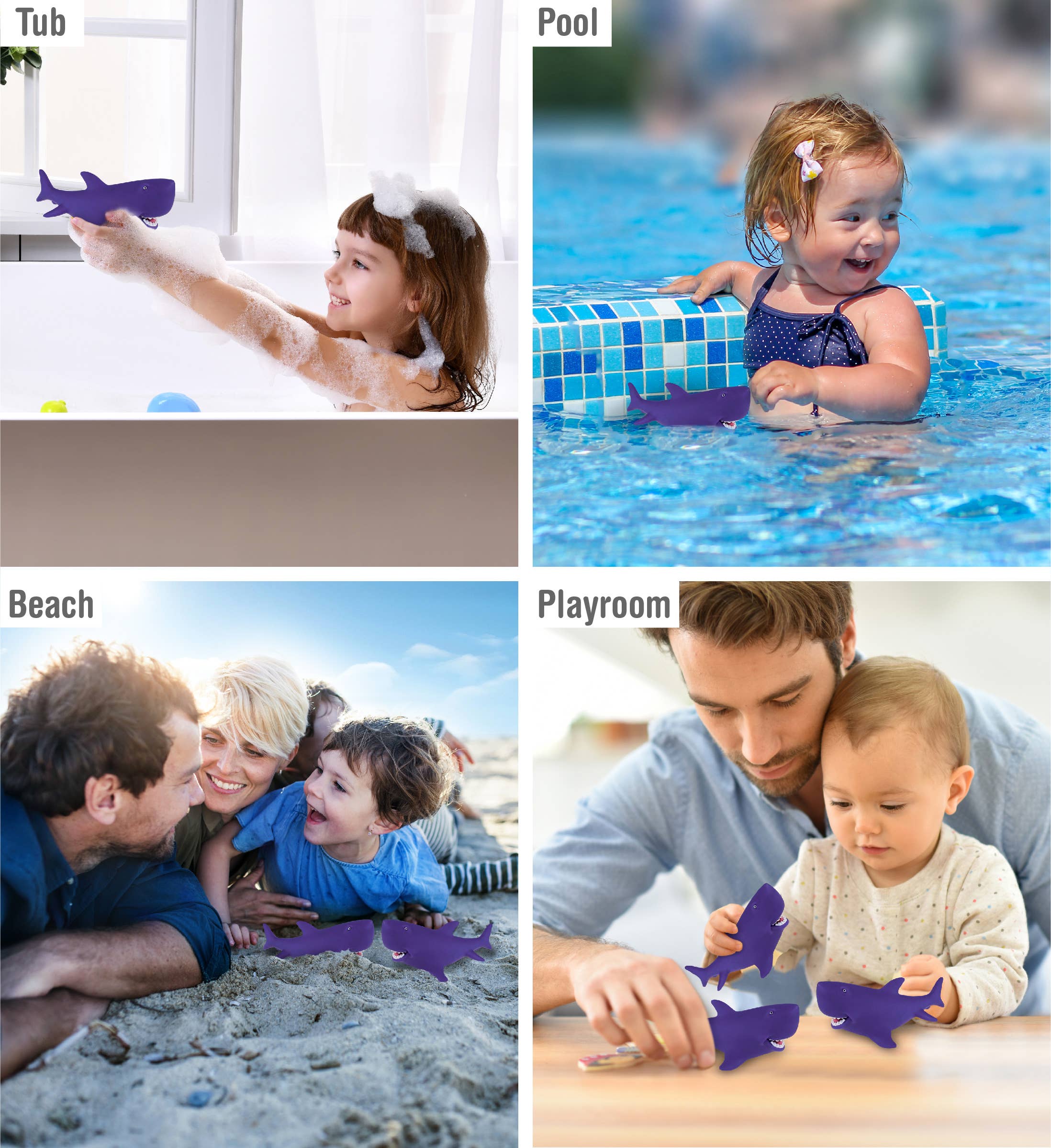 Cota Global – wholesale Bath toy – Baby – Squirter  - Purple Shark3