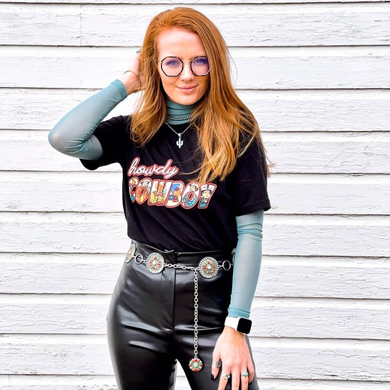 Flying S Company - Vente T-shirt sérigraphié – femme - T-shirt Howdy Cowboy0