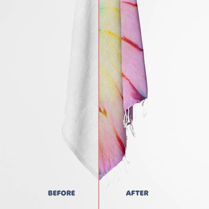 Kikoya - Wholesale Beach Towel - White Beach Towel Tie-dye Sublimation Blanks Tiedye Quickdry17