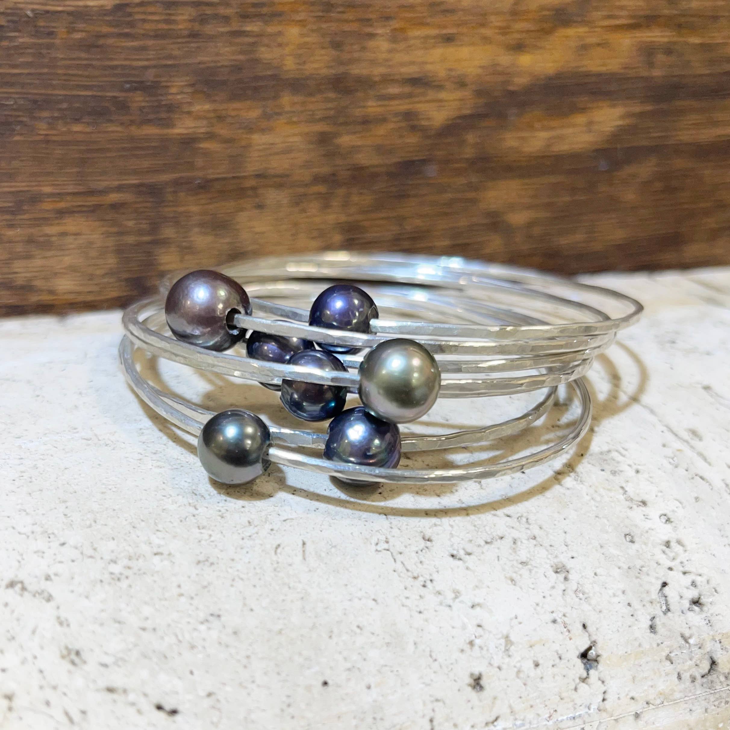 Flotsam & Co. Hawaii - Wholesale Bangle Bracelet - A Grade Tahitian Pearl Bangle Bracelet 8.5-9.5mm Pearl4