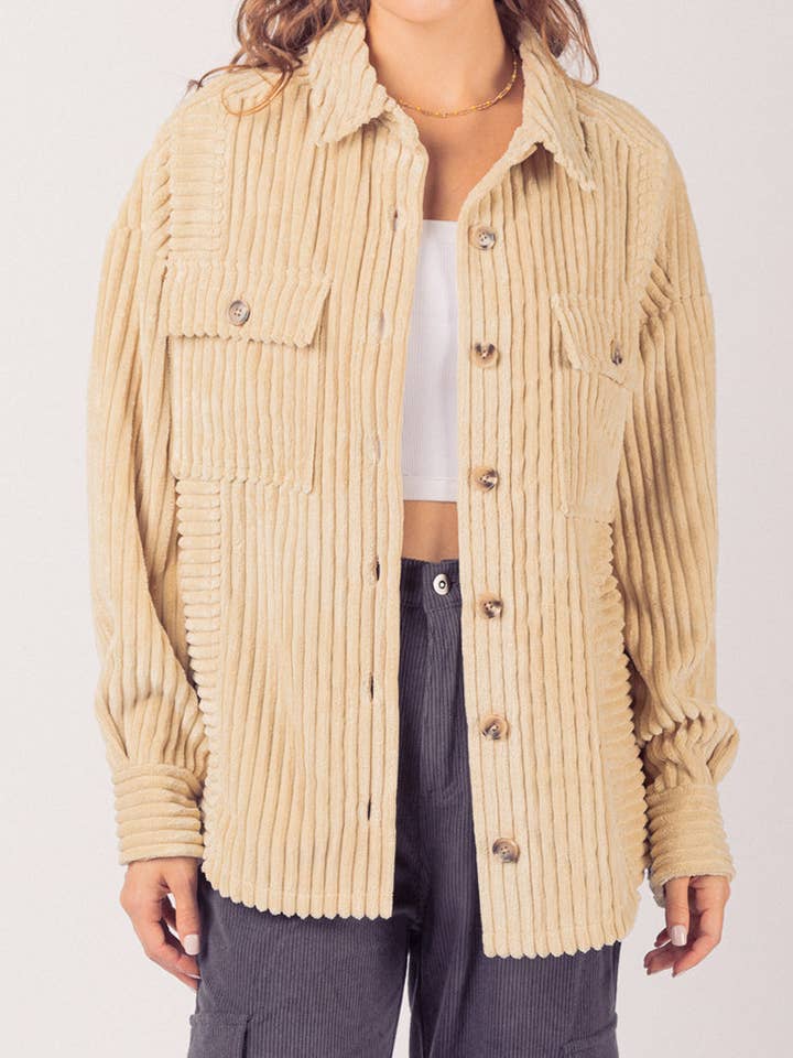 Katinki - Wholesale Shirt Jacket/Shacket - Women's - Button-Up Corduroy Overshirt8