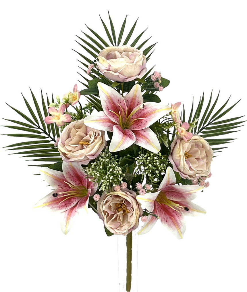 Aguilar Málaga - Vendita all'ingrosso Fiori finti - R.U/C. PEONIE/LILY X12 TAC.NAT. ROSA 50cm0