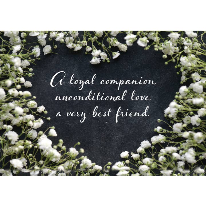 Dog Speak - Wholesale Sympathy Card - Dog Sympathy Card - A loyal companion…