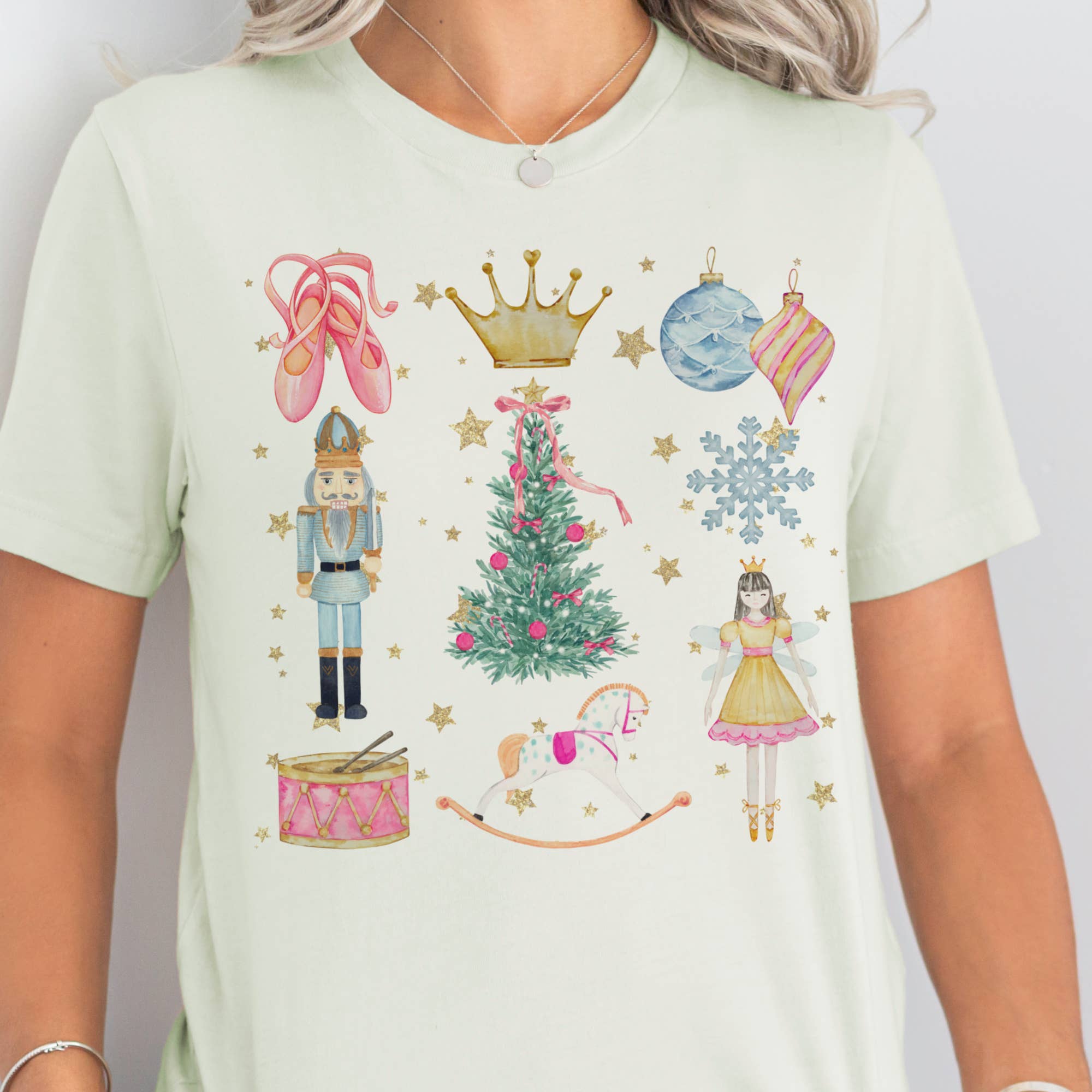 Par.tees by Party On! - Wholesale Screen Printed T-Shirt - Women's - Nutcracker Christmas Collage Coquette Graphic Tee3