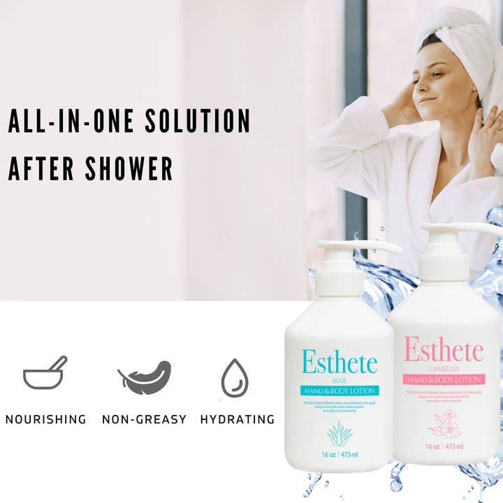 ESTHETE - Wholesale Hand & Body Lotion - Camellia Shea Butter Hand & Body Lotion (16 oz.)4