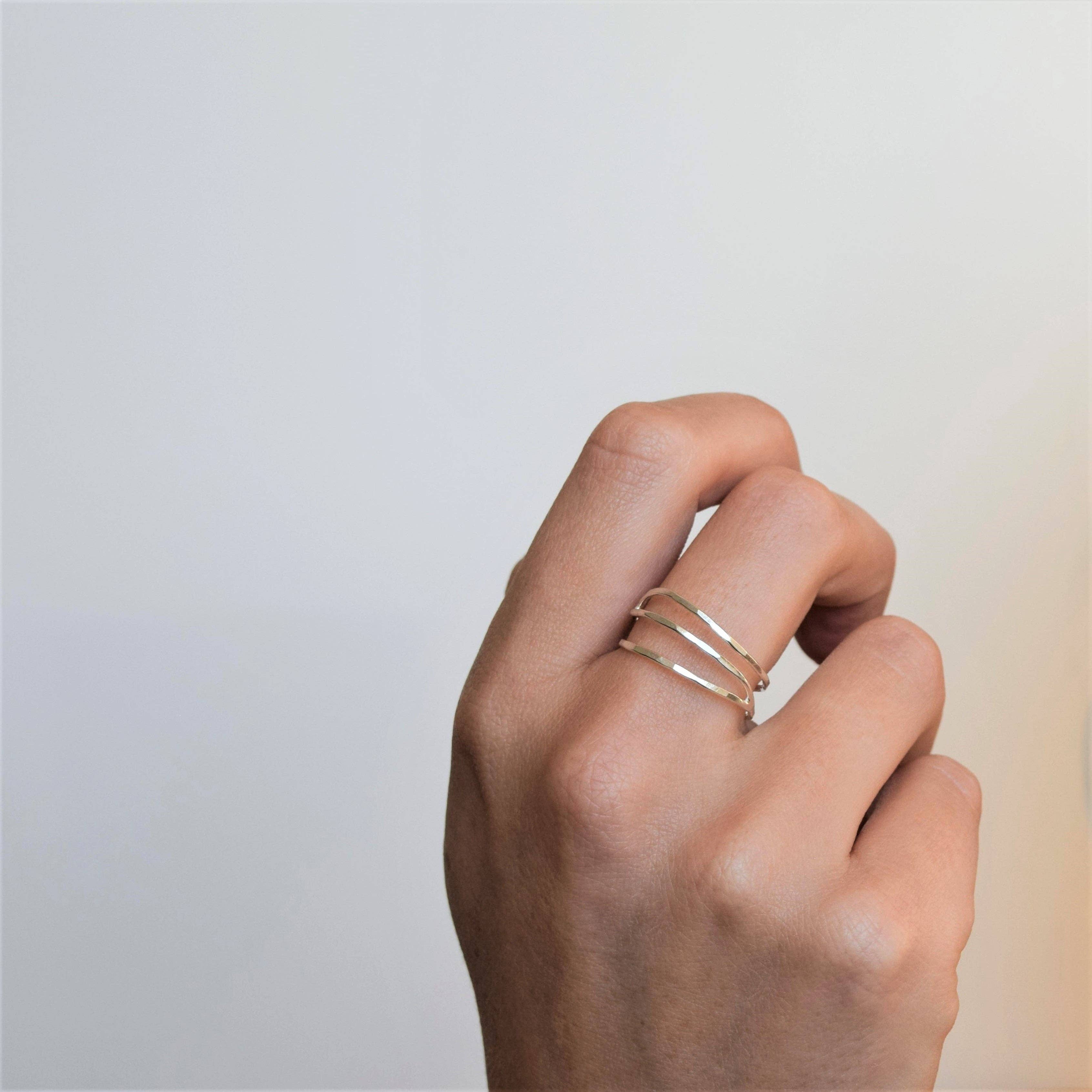 MUKA studio - Wholesale Band/Stacked Ring - Silver Wave Ring1