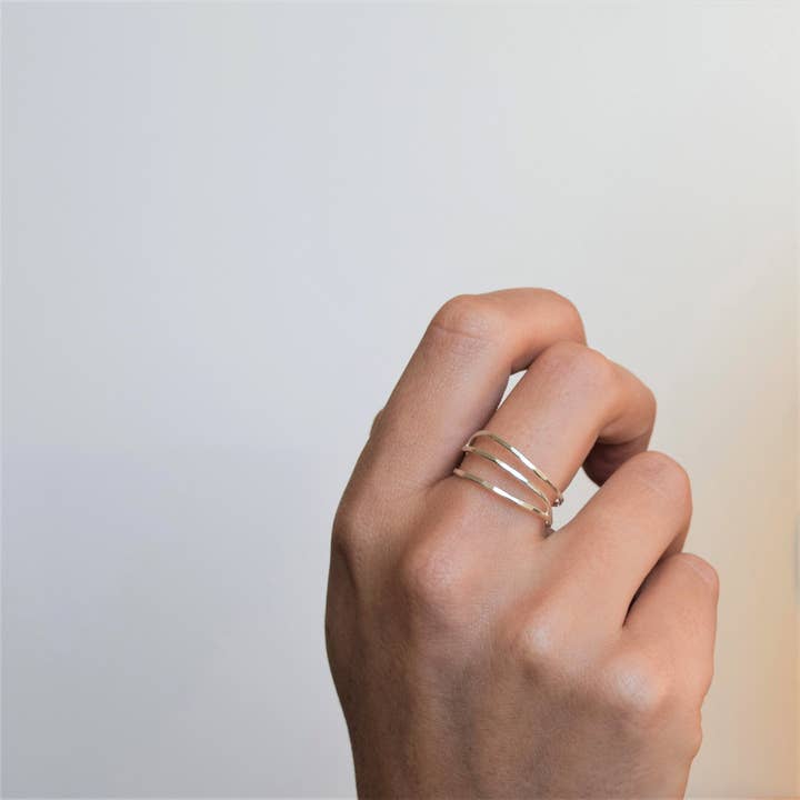 MUKA studio - Wholesale Band/Stacked Ring - Silver Wave Ring1
