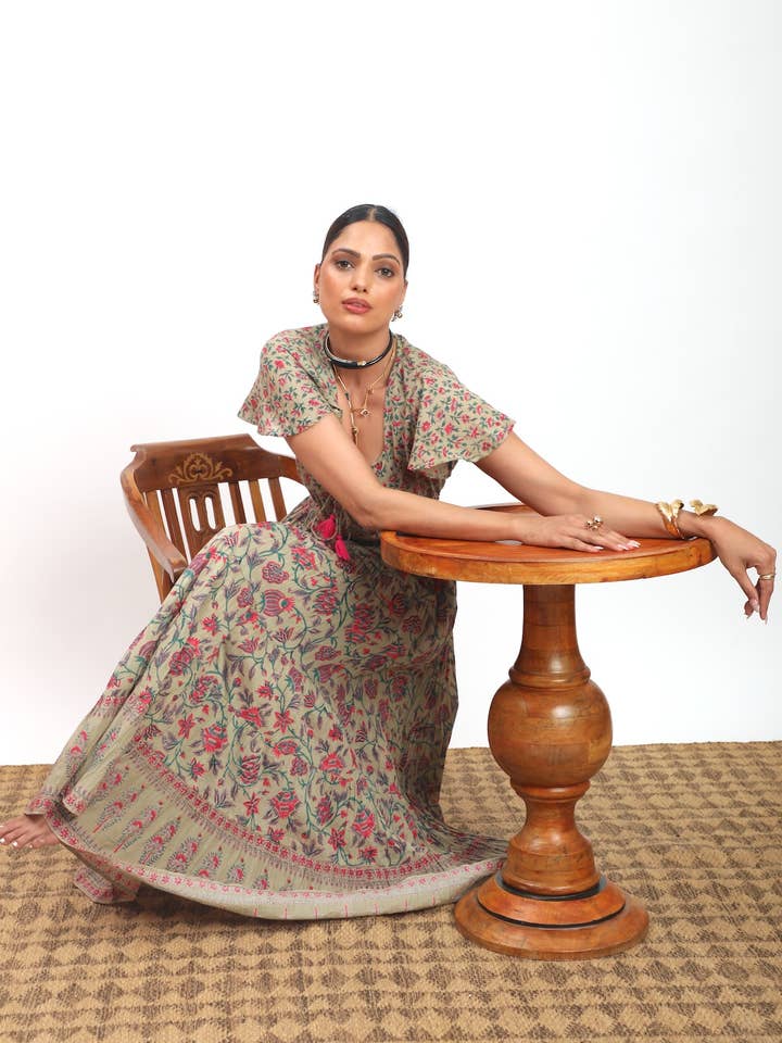 The Fox and The Mermaid – wholesale Top & skirt set – Women's – Block Printed Top and Skirt: Matching Set (Ziya )4