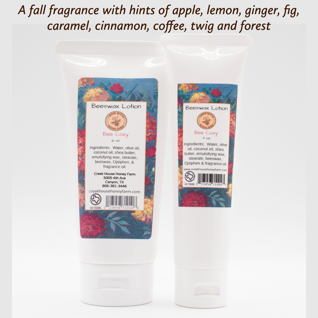 Creek House Honey Farm – Großhandel Hand- & Körperlotion – Alles natürliche Bienenwachs-Lotion | 3 oz Tube | 6 oz Tube6