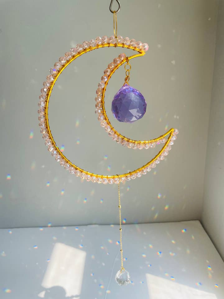 Apanhador de sol Maxi Crescent Algodão Rosa por atacado de Magick Collective