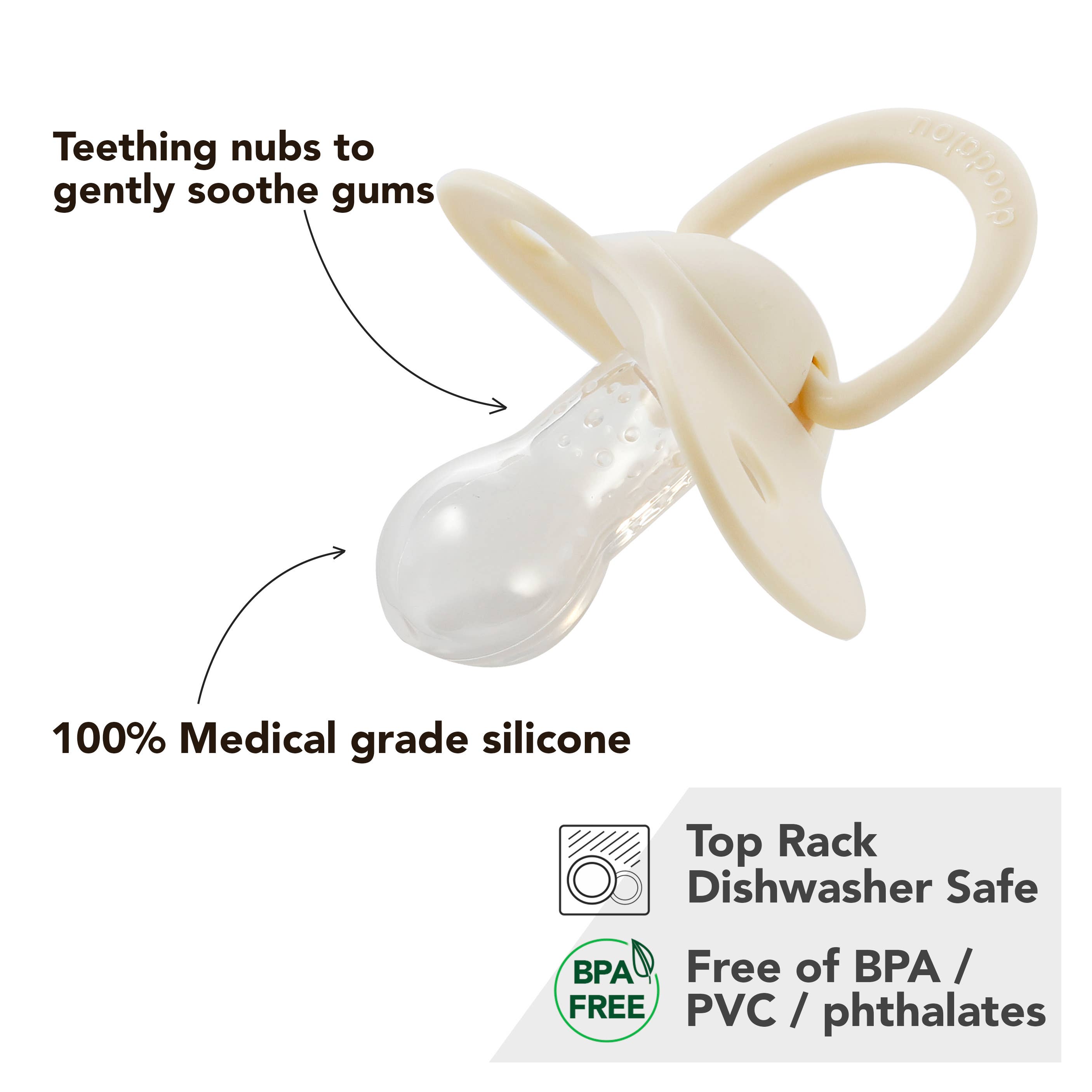 Doodalou - Wholesale Pacifier - Baby - Doodalou Pacifier - Dark Brown and Light Brown9