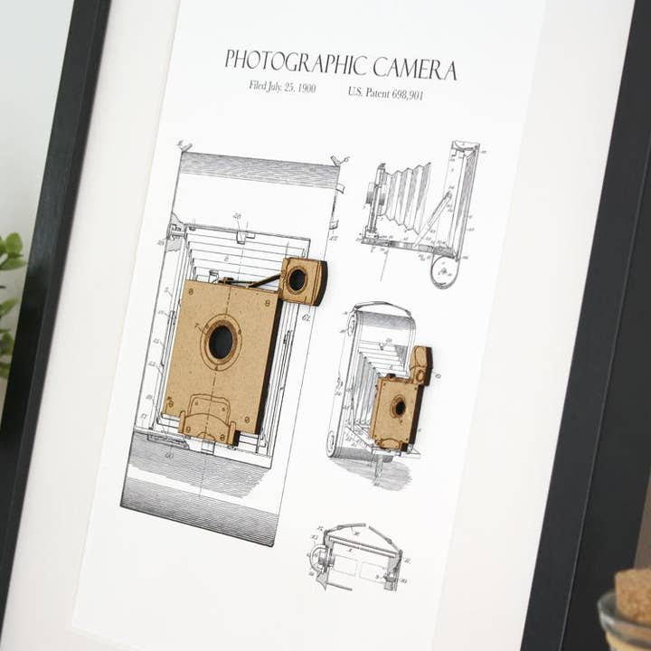 Simply Cut Art - Wholesale Art Print - Photography Camera Patent Art, Photographer Gift2