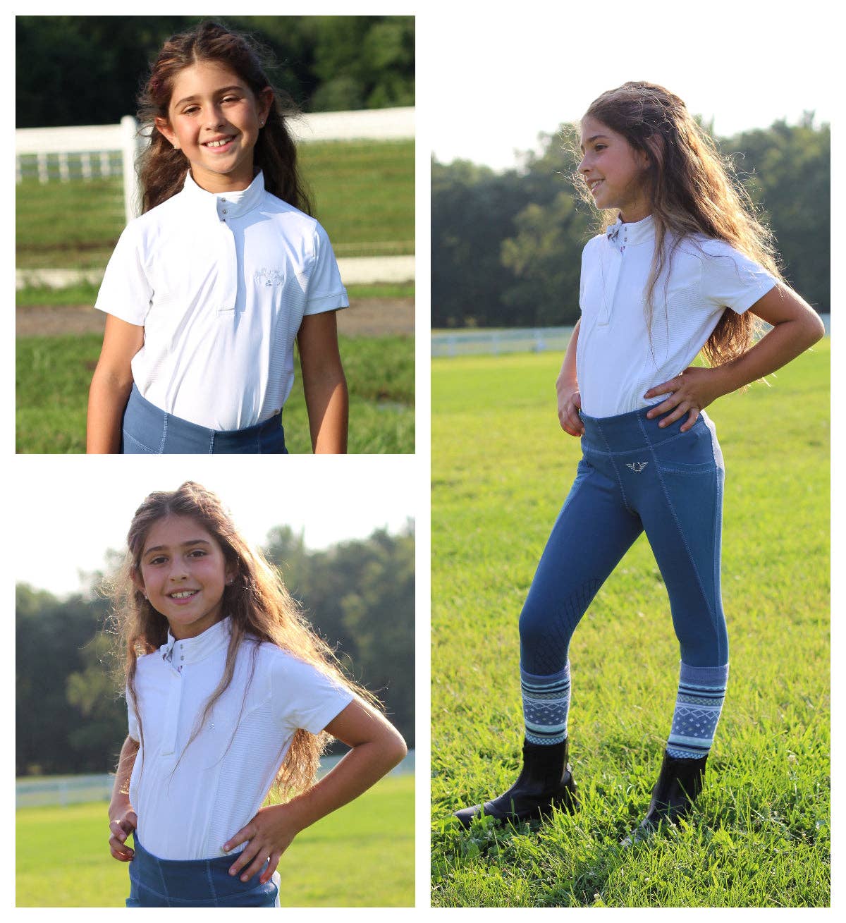 JPC Equestrian – wholesale T-shirt – Kids – Equine Couture Children's Cara Short Sleeve Show Shirt1