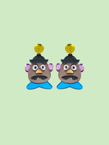 Orecchini Mr Potato in metacrilato per la vendita all'ingrosso da parte di Marronynegro