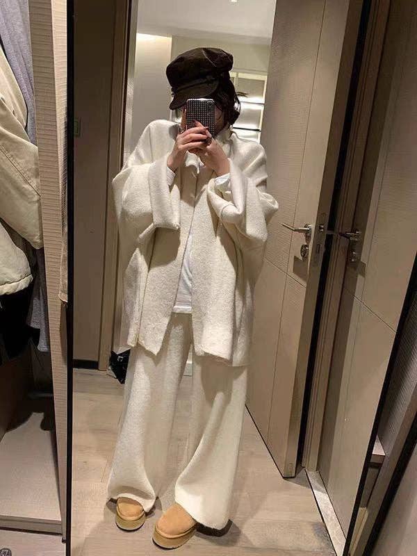 Marayn - Wholesale Lounge Set - Women's - 2025 Autumn Luxury Lounge Knit Set Chic Oversized Style23