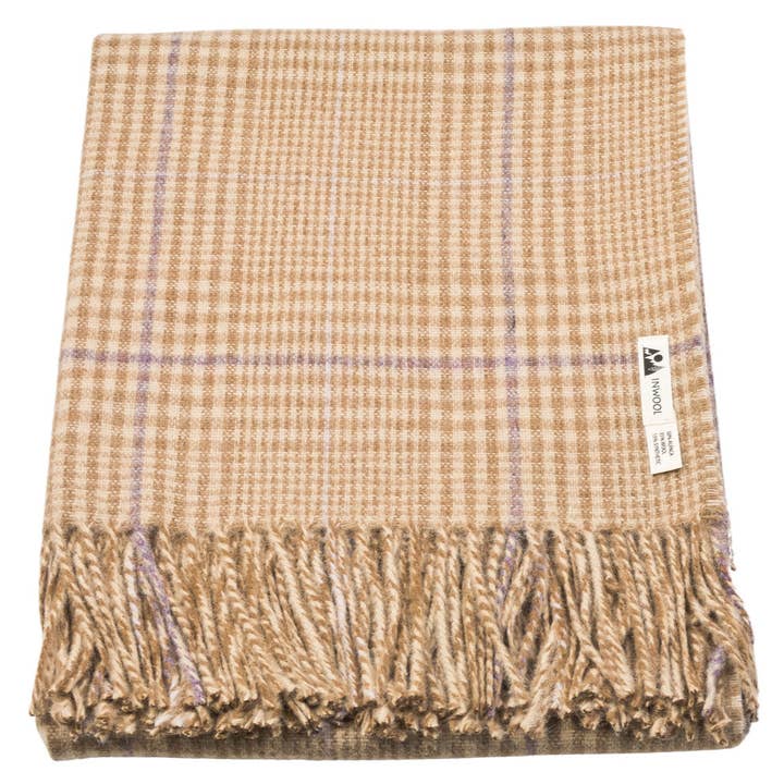 Glasgow Alpaca Blanket Light Brown for wholesale by INWOOL