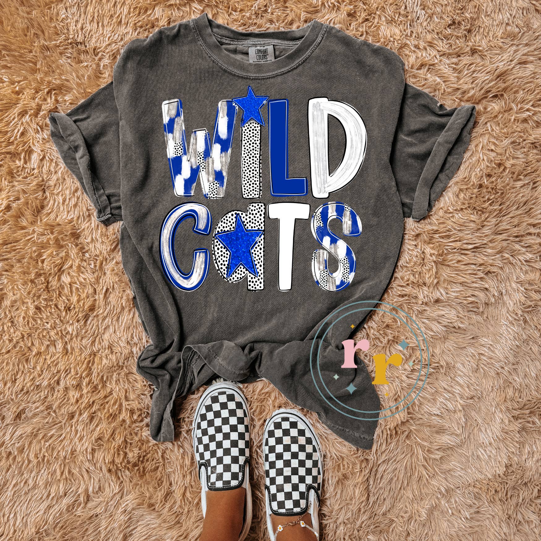 Rebellious Rose LLC - Wholesale Screen Printed T-Shirt - Women's - Poppy Wildcats Kentucky Graphic T-shirt