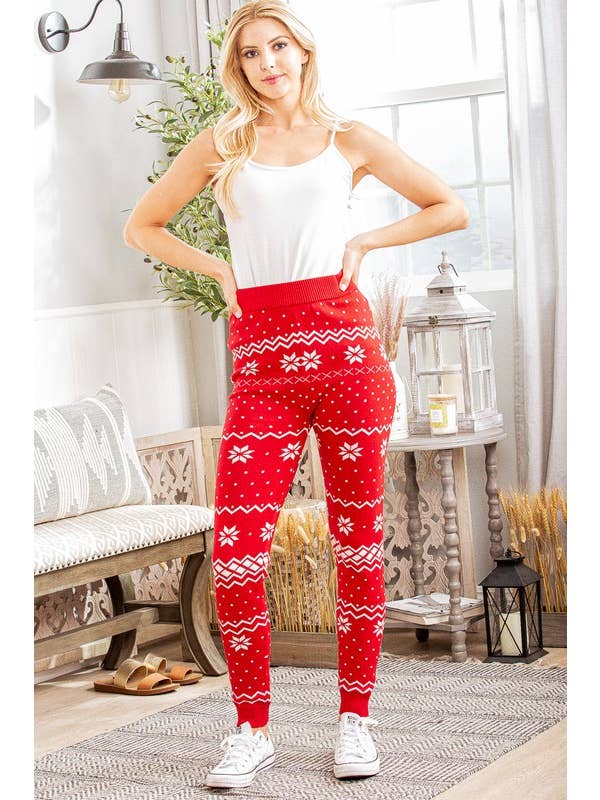 RED WP1001L CHRISTMAS SNOWFLAKE PRINT for wholesale on Faire