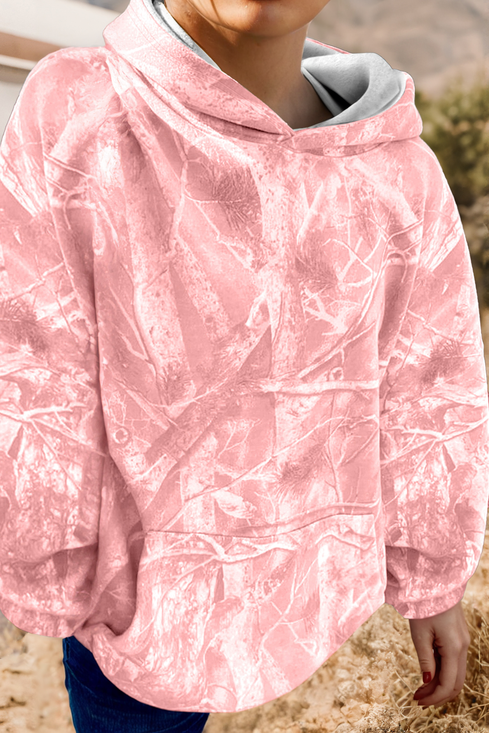 fashionworks - Wholesale Hoodie - Women's - Fashion Camouflage Woodland Oversized Sporty Hoodie * S-4X1