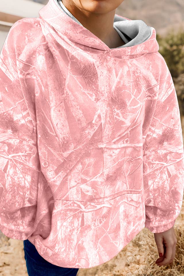 fashionworks - Wholesale Hoodie - Women's - Fashion Camouflage Woodland Oversized Sporty Hoodie * S-4X1