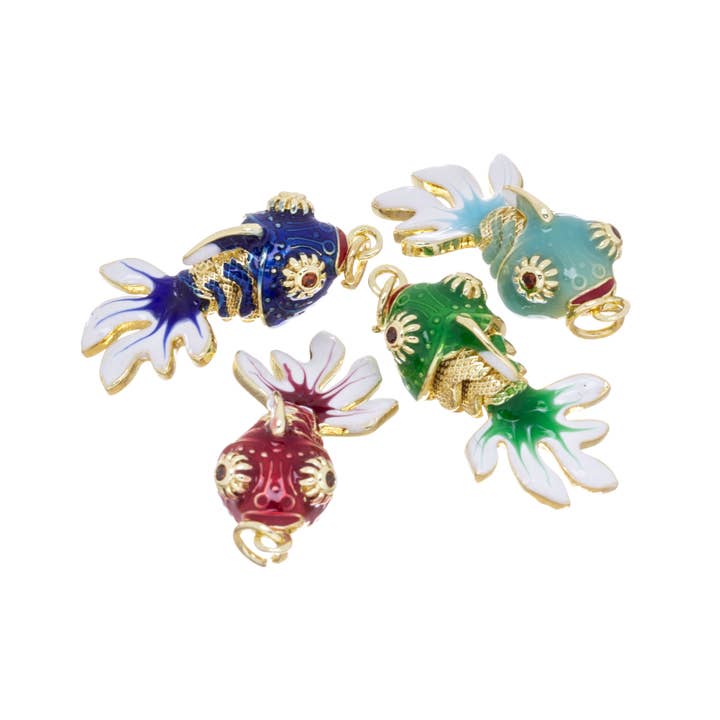 Jewel Pledge - Vendita all'ingrosso Ciondolo/pendente - Ciondolo Pesce Rosso, Ciondolo Vita Marina, Ciondolo Pesce Esotico CPG2376