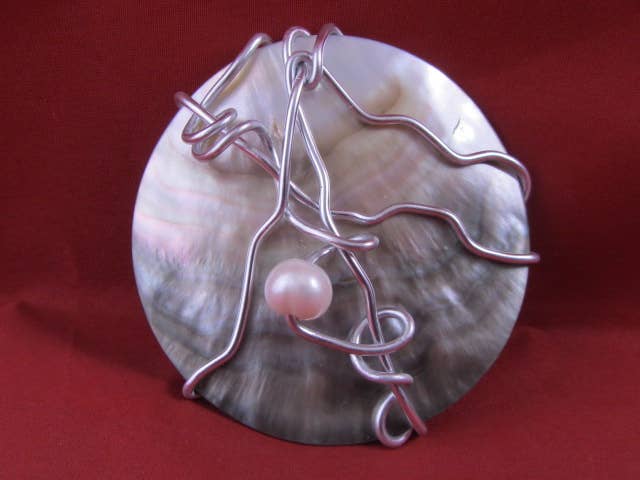 BR 154 - A9 Seascape Magnetic Brooch for wholesale by Designs by OC