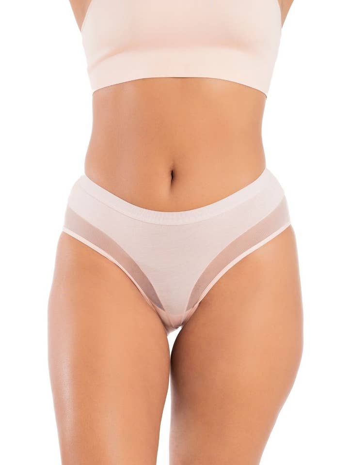 Bomuld Mesh Boybrief - Pearl Blush for engroshandel hos 4WBW Intimates