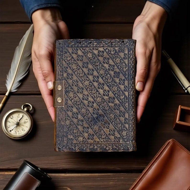 Leatherooze - Vente Journal intime - Journal en cuir embossé 5X7 POUCES 200 pages.6