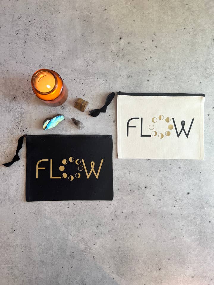 Flow with the Moon Beutel mit Reißverschluss für den Großhandel von Wishcraft Goods