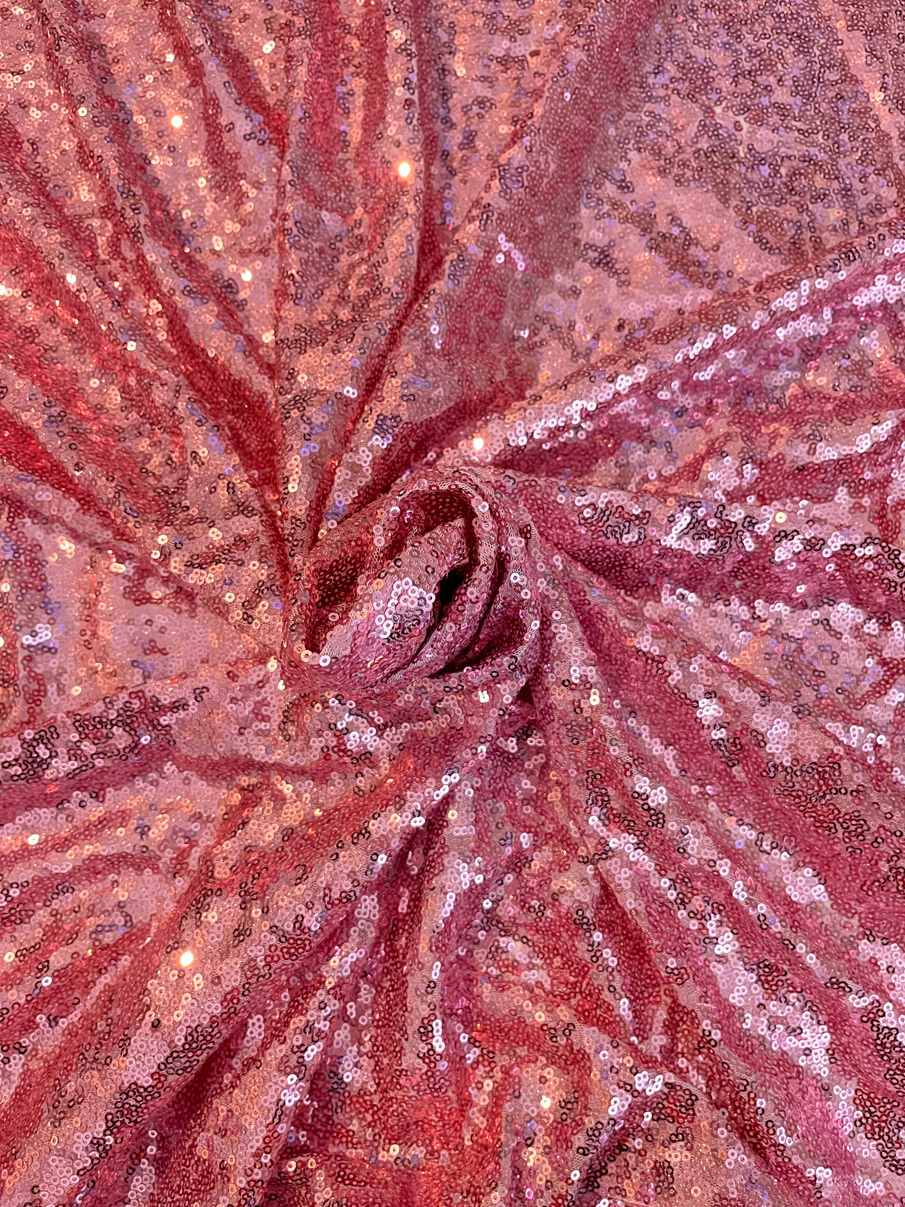 Jazy and Eve - Vendita all'ingrosso Tessuto - Tessuto a rete elasticizzato con paillettes rosa0