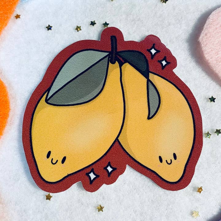 Autocollant vinyle citron pour la vente par Get Stoked