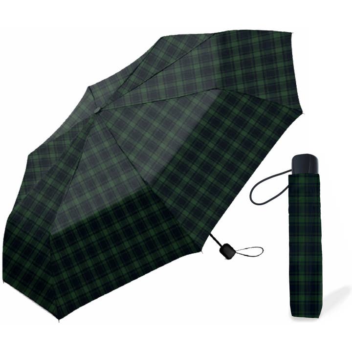 Chaby International - Wholesale Umbrella - Unisex - London Fog 42" Manual Open Super Mini Umbrella - Navy Tartan