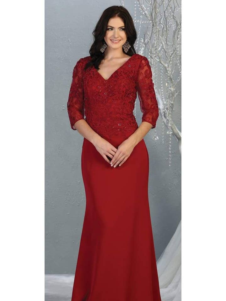 LA1783 3/4 Sleeve Mother Of the Bride Long Evening Gown for wholesale by LA Merchandise