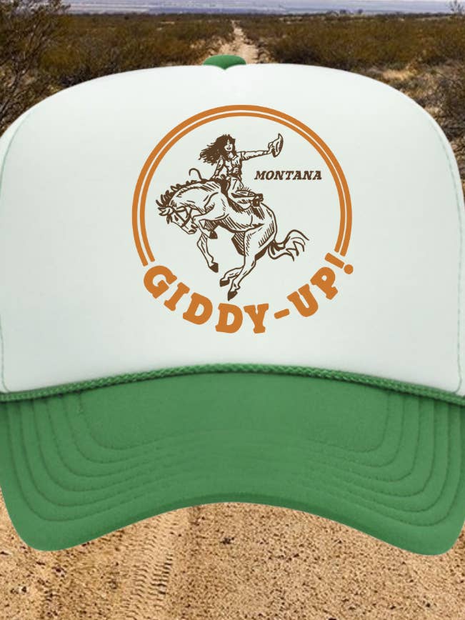 Gorra de Camionero Giddy Up Montana para venta al por mayor de Intrigue Ink