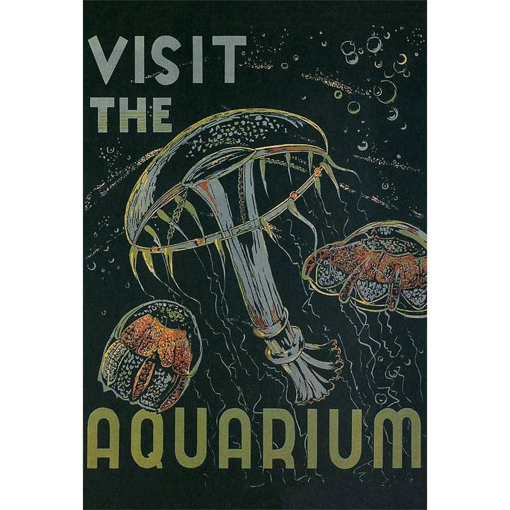 Found Image Press - Wholesale Postcard - Postcard AM-292 Visit the Aquarium Poster