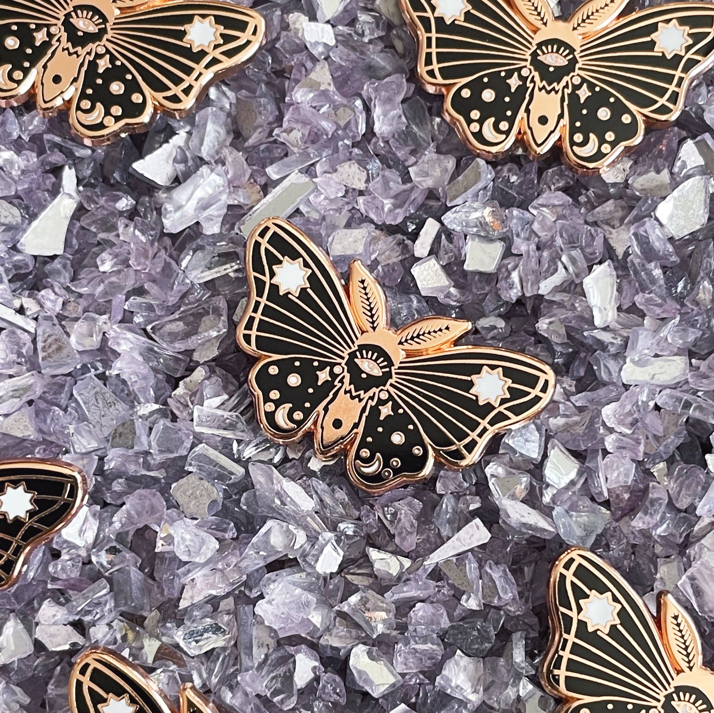 Mother of the Moon - Wholesale Lapel Pin/Button - Moth of the Moon Enamel Pin1