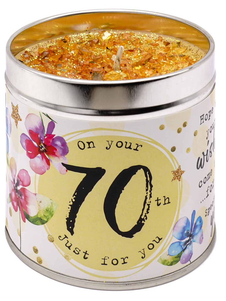 JUST BECAUSE AGE CANDLES – 70TH for wholesale by Best Kept Secrets