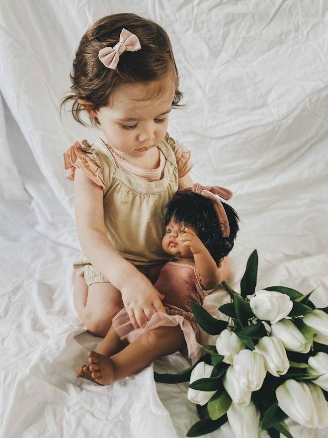 Bear's Little Fish - Wholesale Bodysuit (Non-Footed) - Baby - Bamboo Sleeveless Bodysuit with Frills - Nude