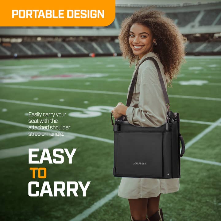 Alpcour – wholesale Folding chair – Folding Reclining Stadium Seat with Adjustable Height Backrest6